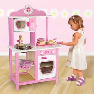 Meisje speelgoed keuken