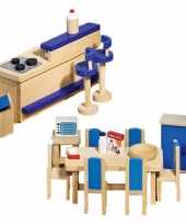 Speelgoed houten moderne keuken meubeltjes poppenhuis